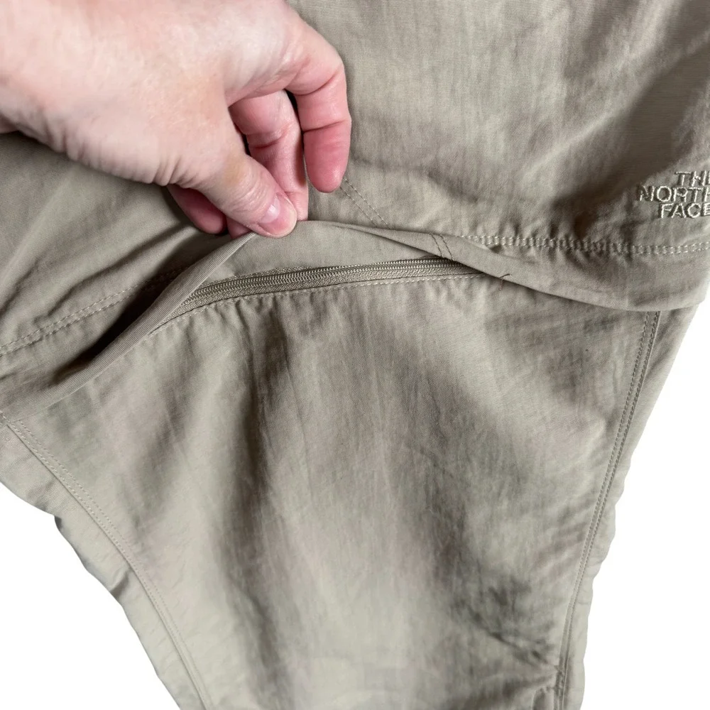 The North Face Convertable Hiking Cargo Pants Khaki Zip Off Legs‎ Mens XL Hiking
